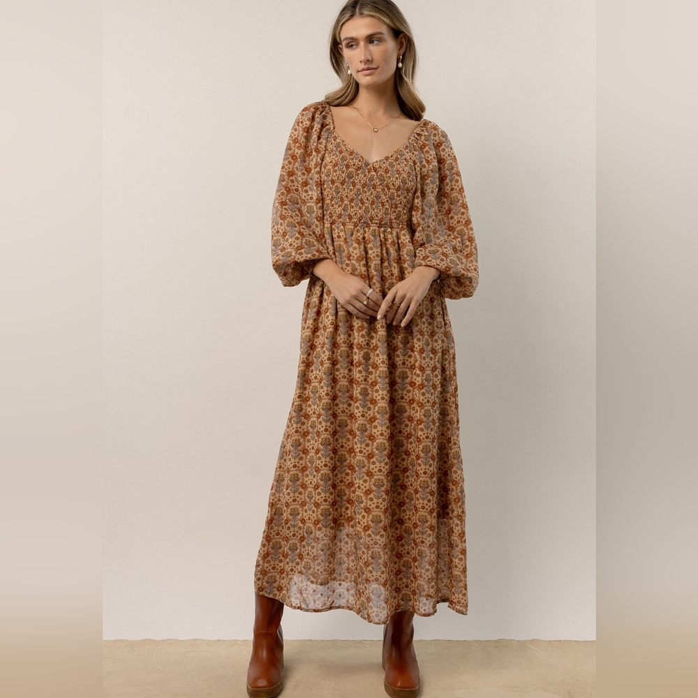 NWT Bohme Folksy Floral Maxi dress XL